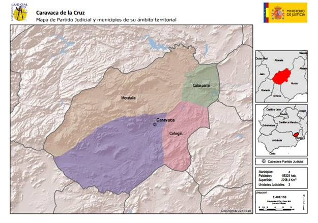 Partido judicial de actuación Caravaca de la Cruz
